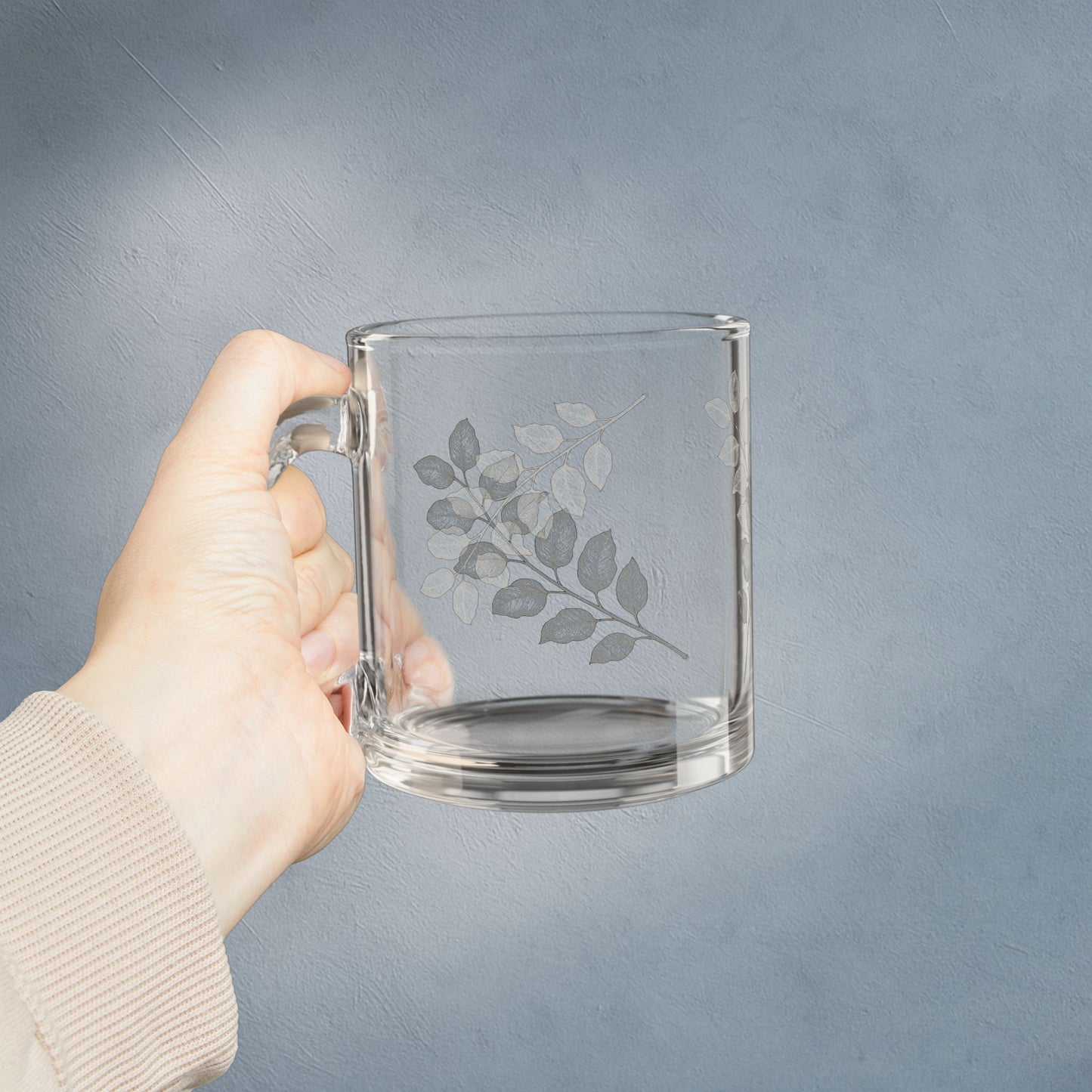 “Still” Botanical Glass Mug – 10oz Art Edition